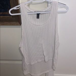 hi-lo white tank top.
